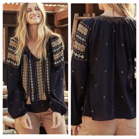 Doen Tops - Doen Wiley Boho Peasant Top